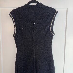 B Darlin Bouclé Pearl Trim Dress Macy’s Black